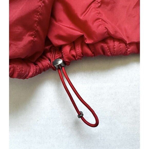 Lands’ End Red Quilted Puffer Coat Women’s Small Red Zip Up Primaloft Jacket - Picture 11 of 14